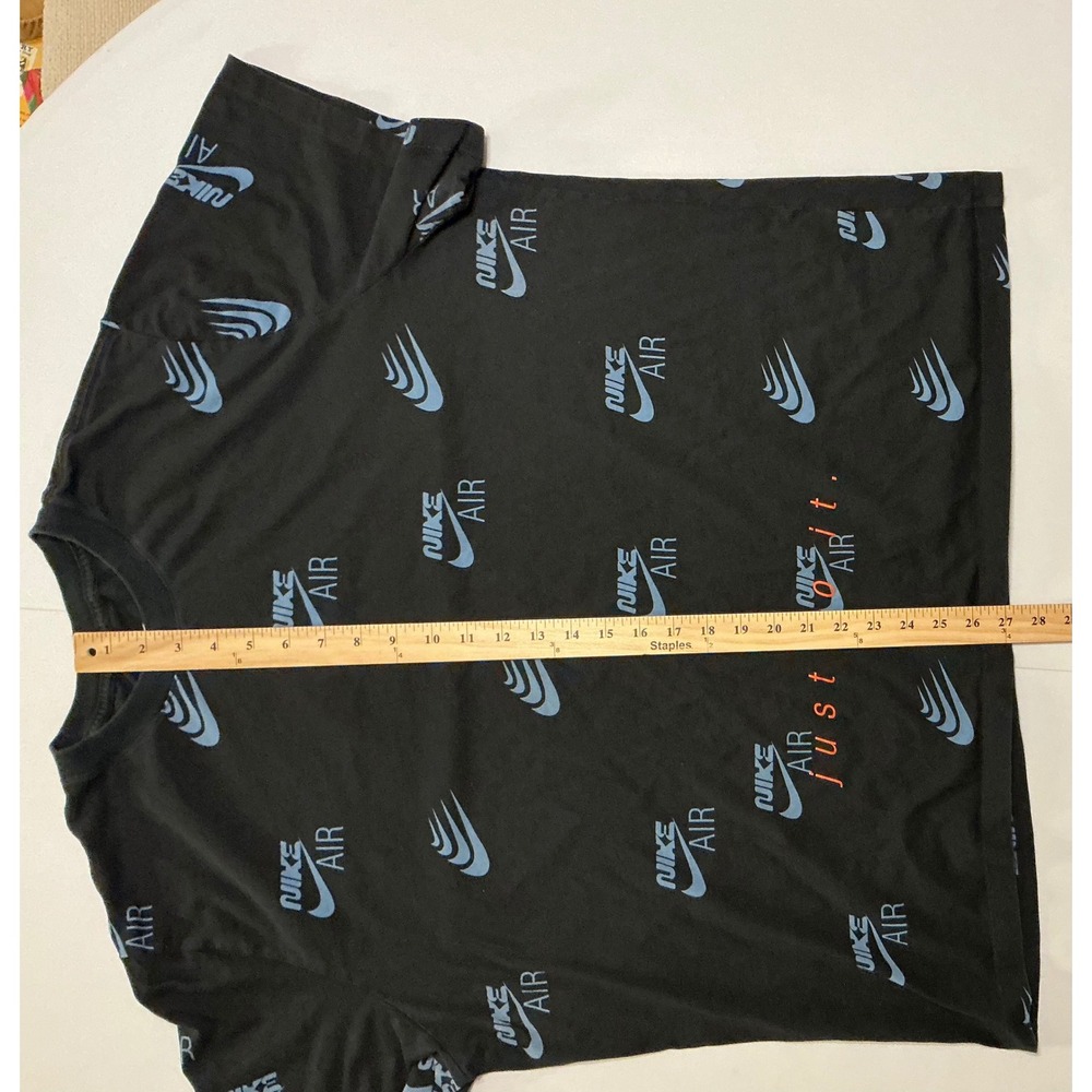 Nike Air All Over Print Front Back T-Shirt Black Blue Just Do It Mens 3XL - Picture 3 of 6